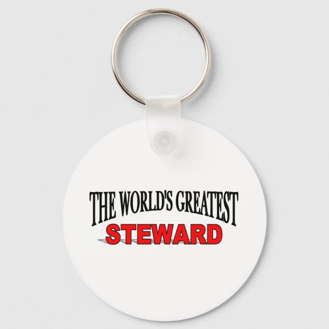 The World's Greatest Steward Key Ring (Front)