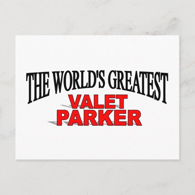 The World's Greatest Valet Parker Postcard (Front)