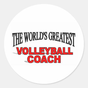 The World's Greatest Volleyball Coach Classic Round Sticker