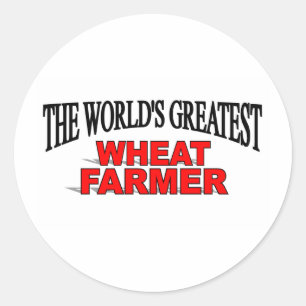 The World's Greatest Wheat Farmer Classic Round Sticker