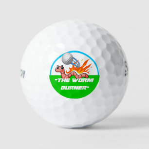 "The Worm Burner" Funny Custom Golf Ball