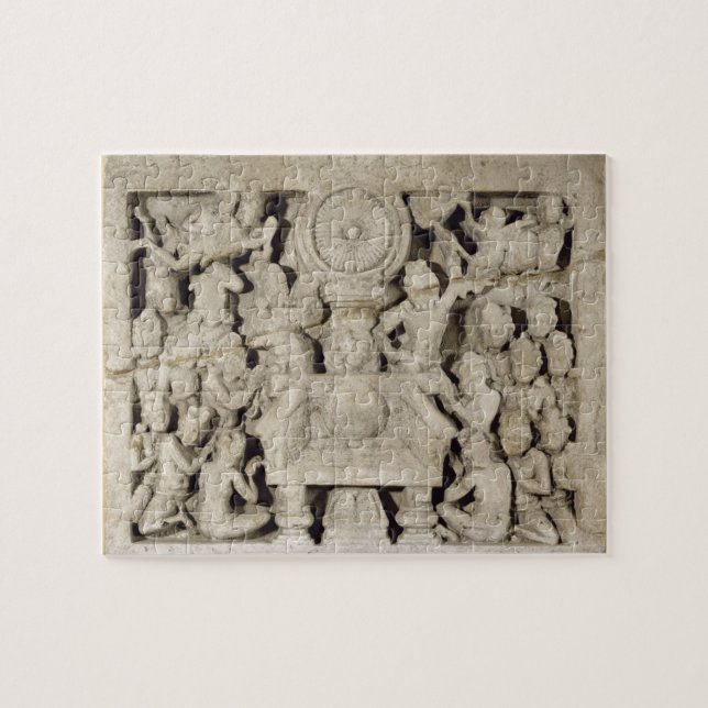 The worship of the Buddhist symbols, Amaravati (li Jigsaw Puzzle (Horizontal)