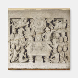 The worship of the Buddhist symbols, Amaravati (li Magnet