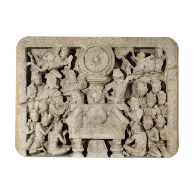 The worship of the Buddhist symbols, Amaravati (li Magnet (Horizontal)