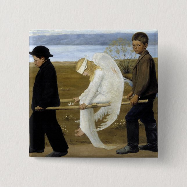 The Wounded Angel 15 Cm Square Badge (Front)