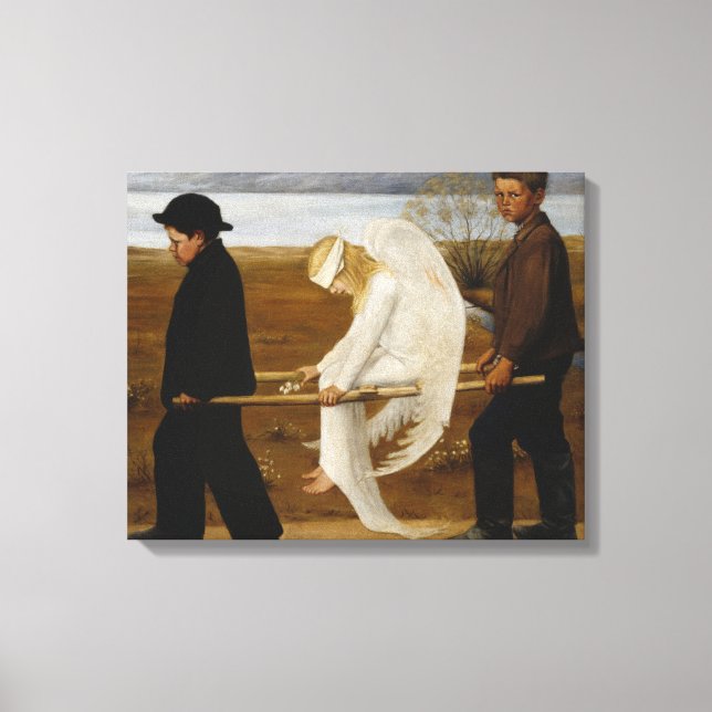 The Wounded Angel (by Hugo Simberg) Canvas Print (Front)