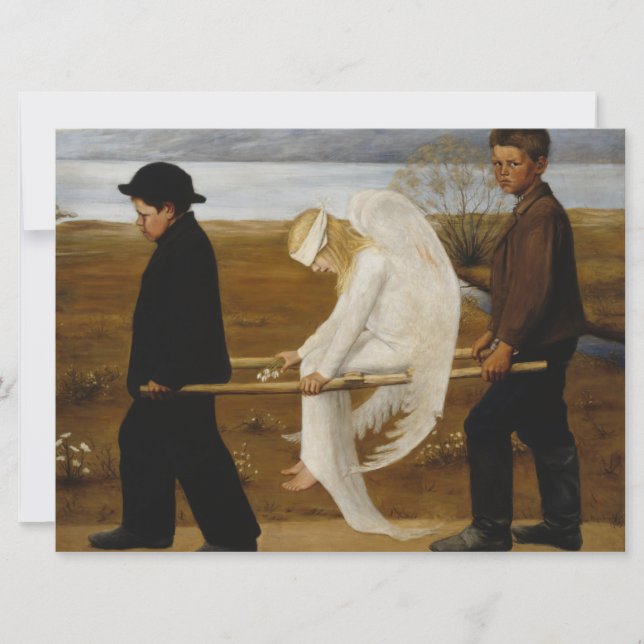 The Wounded Angel (by Hugo Simberg) Card (Front)