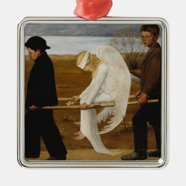 The Wounded Angel Metal Tree Decoration (Front)