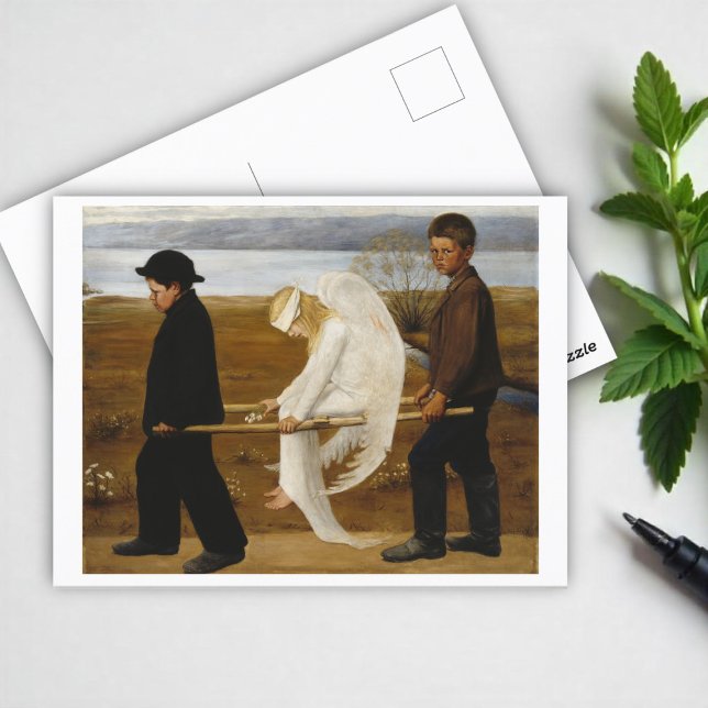 The Wounded Angel, Simberg Postcard (Creator Uploaded)