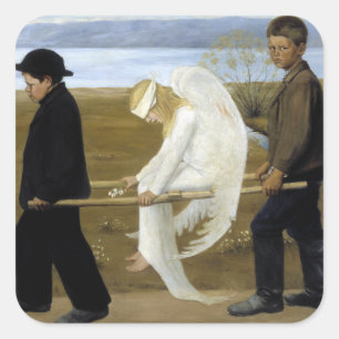 The Wounded Angel Square Sticker