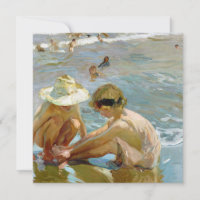 The wounded foot painting by Joaquin Sorolla