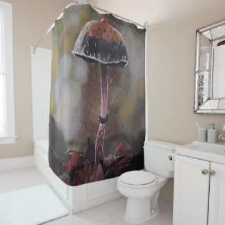 The Wounded Mushroom Mini Shower Curtain