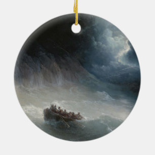 The Wrath of the Seas (by Ivan Aivazovsky) Ceramic Tree Decoration