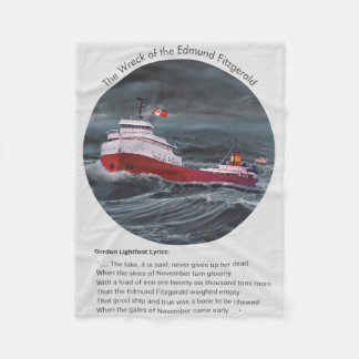  THE WRECK OF THE EDMUND FITZGERALD FLEECE BLANKET