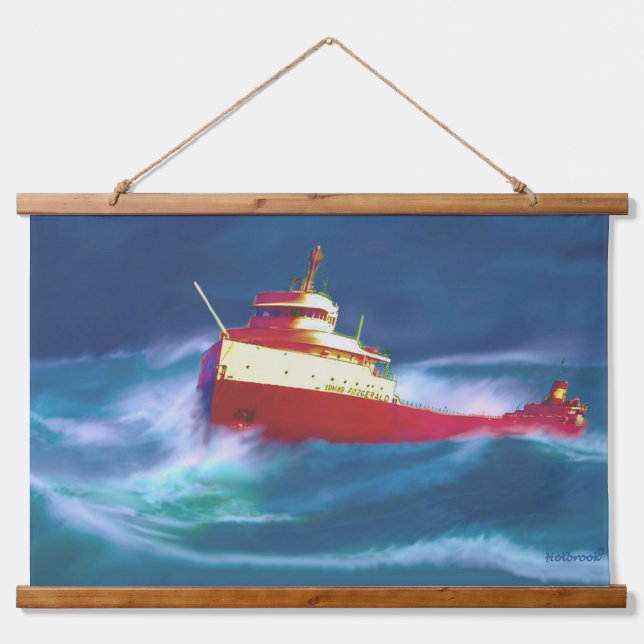  THE WRECK OF THE EDMUND FITZGERALD HANGING TAPESTRY (Front)