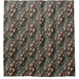 🌿 The Wretching Wreath – Gothic Victorian Shower Curtain