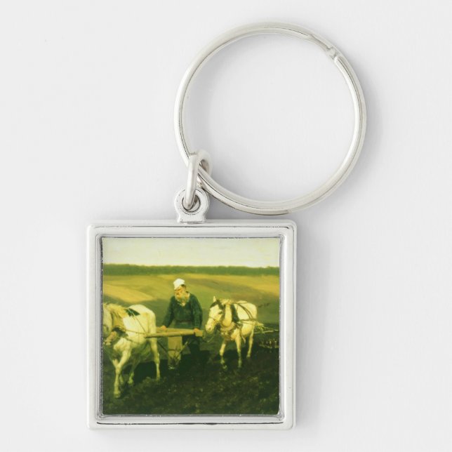 The writer Lev Nikolaevich Tolstoy Key Ring (Front)