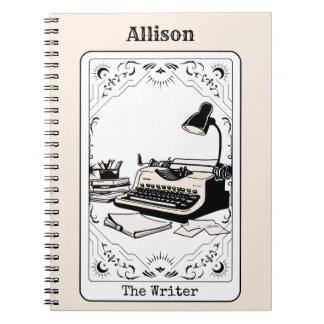 The Writer Tarot Card Personalised Author Notebook
