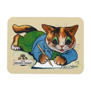 The Writer's Mascot Cat, Louis Wain Magnet