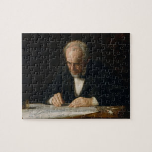 The Writing Master by Thomas Eakins Jigsaw Puzzle