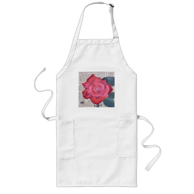 The Written Rose Long Apron (Front)