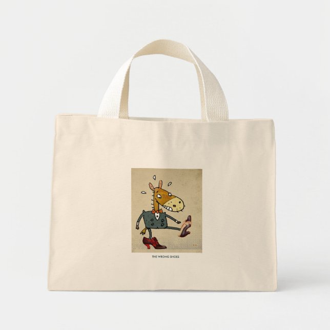 The Wrong Shoes Mini Tote Bag (Front)