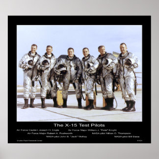 The X-15 Test Pilots – NASA Poster