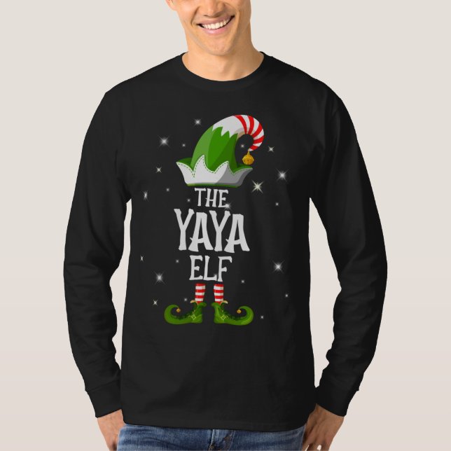 The Yaya Elf Family Matching Group Christmas T-Shirt (Front)