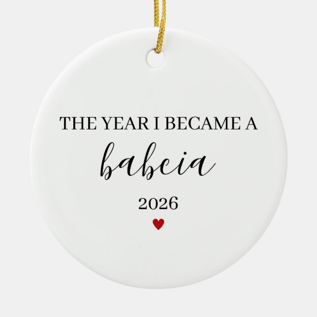 The Year I Became a Babcia Polish Grandma Ceramic Tree Decoration (Front)