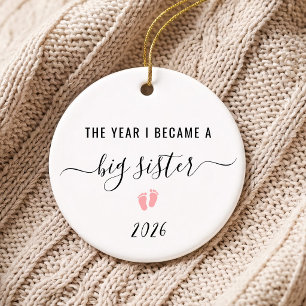The Year I Became a Big Sister Ceramic Tree Decoration