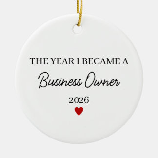 The Year I Became a Business Owner Ceramic Tree Decoration