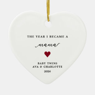 The Year I Became A Mama Gift Ornament