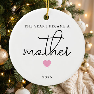 The year I became a Mother Holiday Christmas Ceramic Tree Decoration