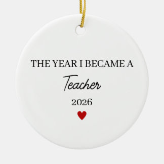 The Year I Became a Teacher Ceramic Tree Decoration