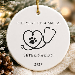 The Year I Became a Veterinarian Ornament