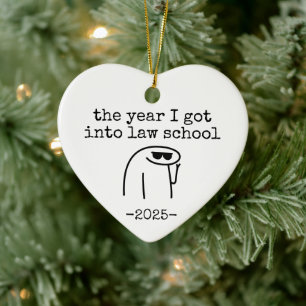 the year i got into law school Future Lawyer Gift Ceramic Tree Decoration