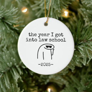 the year i got into law school Future Lawyer Gift Ceramic Tree Decoration