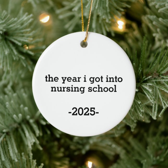  The Year I Got Into Nursing School, Personalized  Ceramic Tree Decoration (Tree)