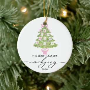 The Year I Learned Mahjong Christmas Ornament