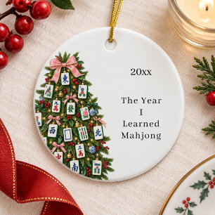 The Year I Learned Mahjong Christmas tree Ceramic Tree Decoration