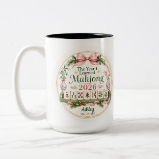 The Year I Learned Mahjong Gift for Her Two-Tone Coffee Mug