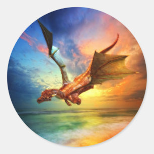 The Year of the Dragon Classic Round Sticker