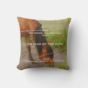 The year of the Horse, 2026 qoute  Cushion