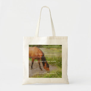 The year of the Horse, 2026 qoute Tote Bag