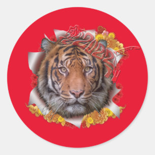The Year of the Tiger Classic Round Sticker