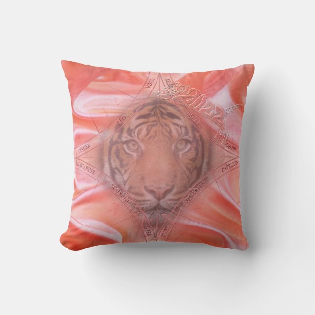 The Year of the Tiger Throw Pillow (Front)