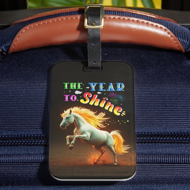 The Year To Shine Luggage Tag (Front Insitu 2)
