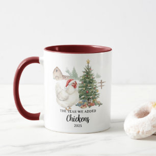 The Year We Added Chickens Custom Raising Chickens Mug