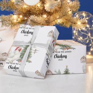 The Year We Added Chickens Custom Raising Chickens Wrapping Paper
