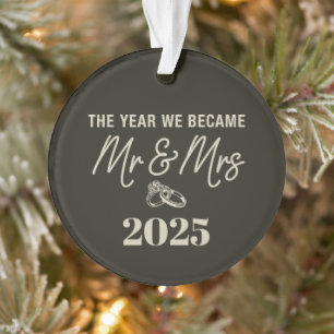 The Year We Became Mr & Mrs 2025 Personalised Ornament